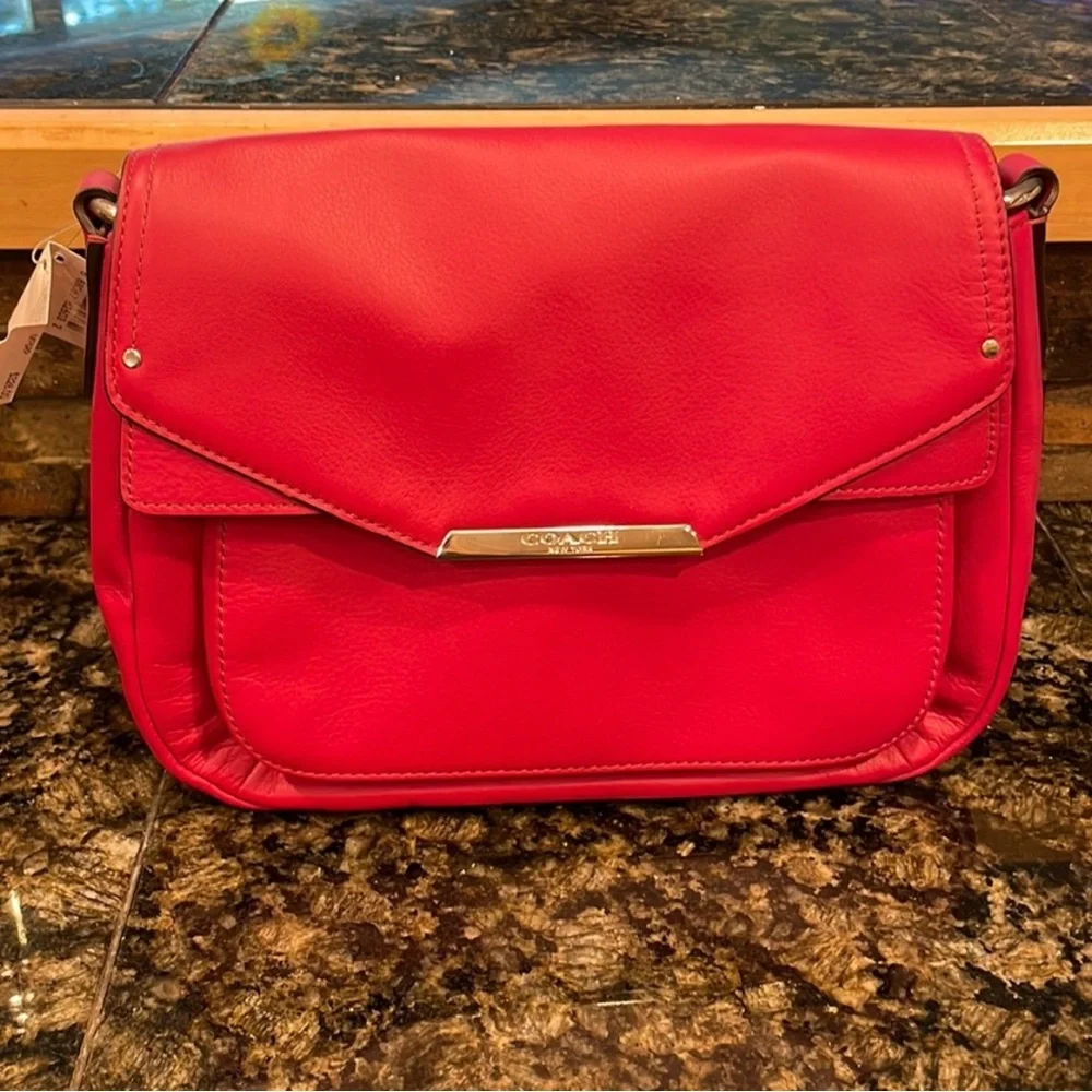 Coach F31844 Taylor leather Mini Flap Crossbody, Berry